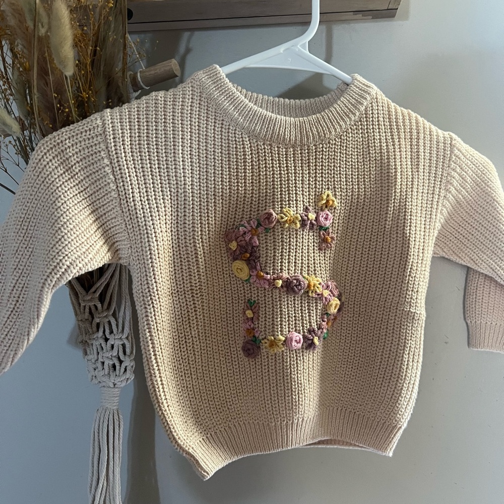 Custom embroidered baby sweaters